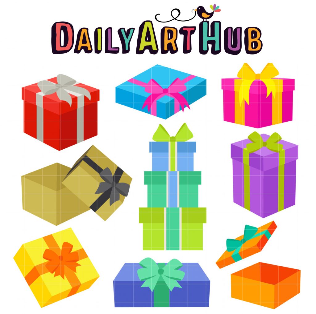 Gift Boxes Clip Art Set – Daily Art Hub // Graphics, Alphabets & SVG