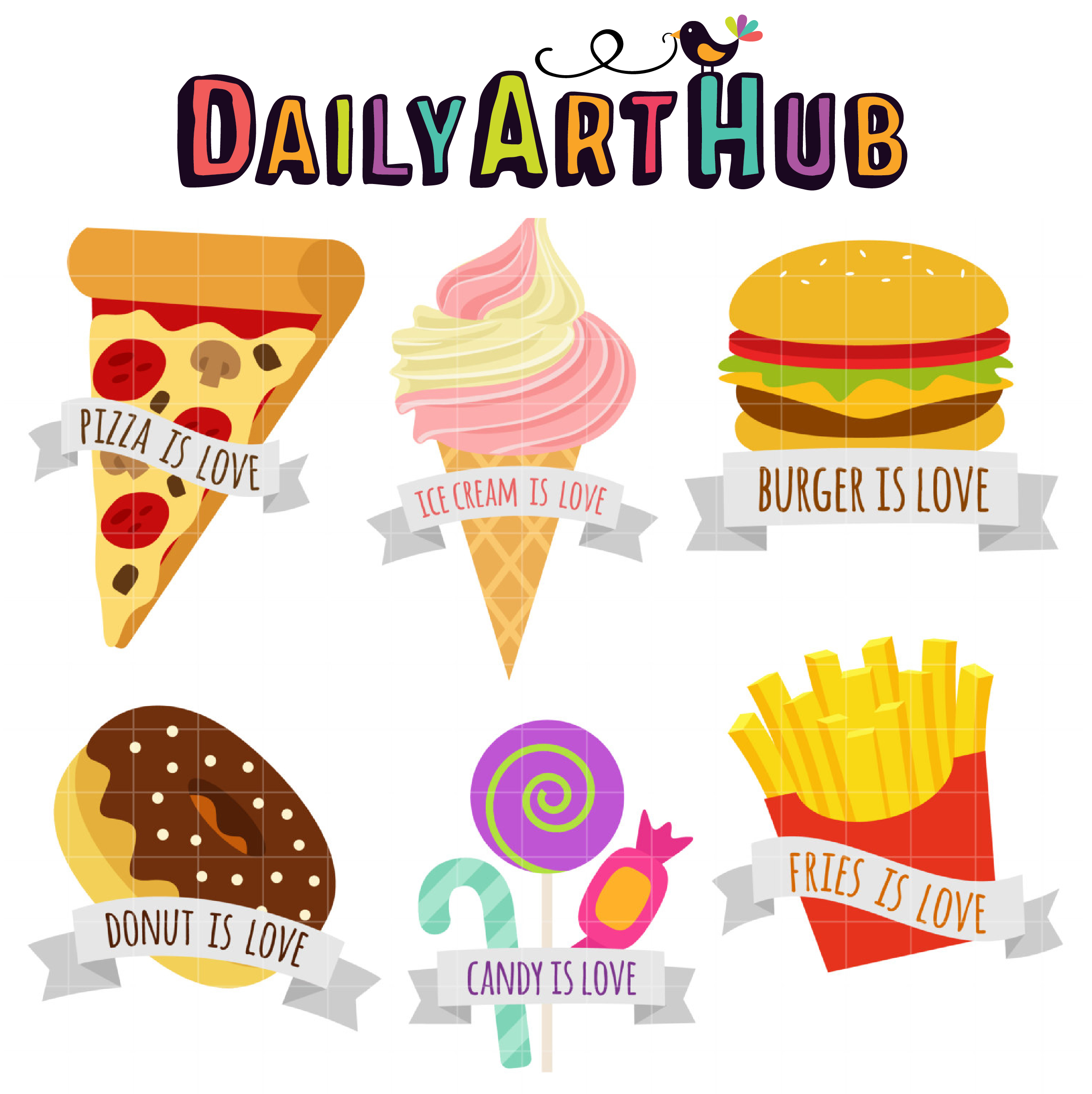 Food is Love Clip Art Set Daily Art Hub Free Clip Art Everyday