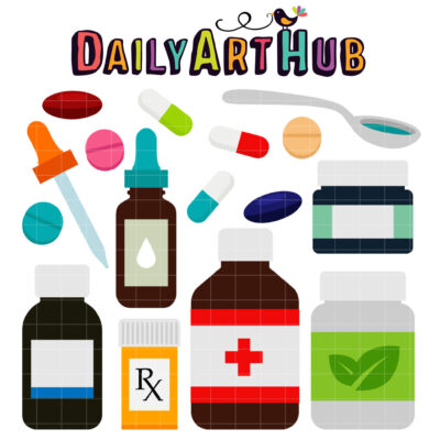 Medicines Clip Art Set