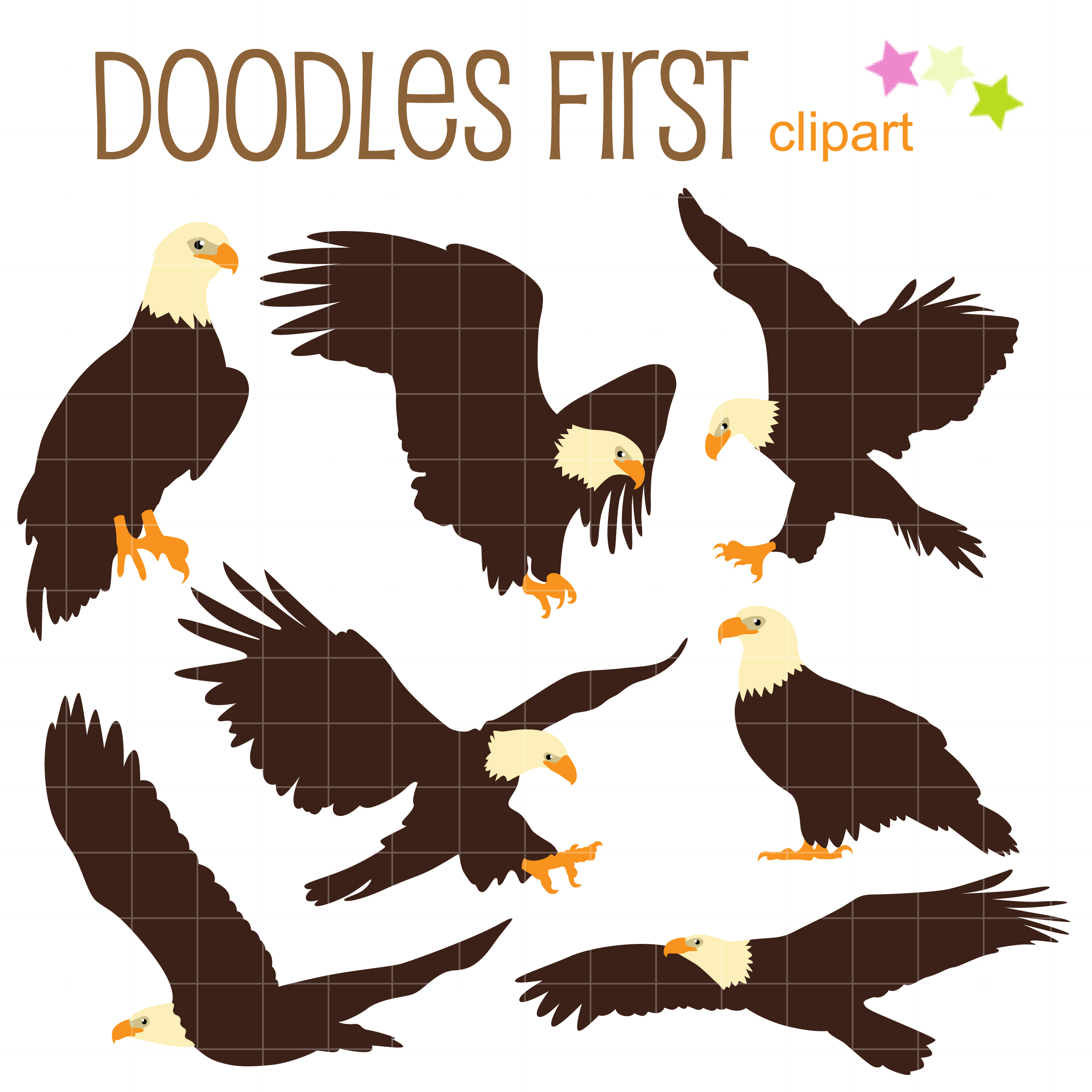 Bald Eagles Clip Art Set – Daily Art Hub – Free Clip Art Everyday