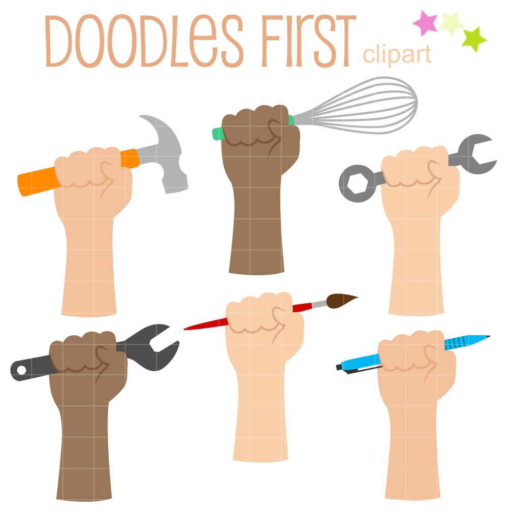 Hand Holding Tools Clip Art Set Daily Art Hub // Graphics, Alphabets