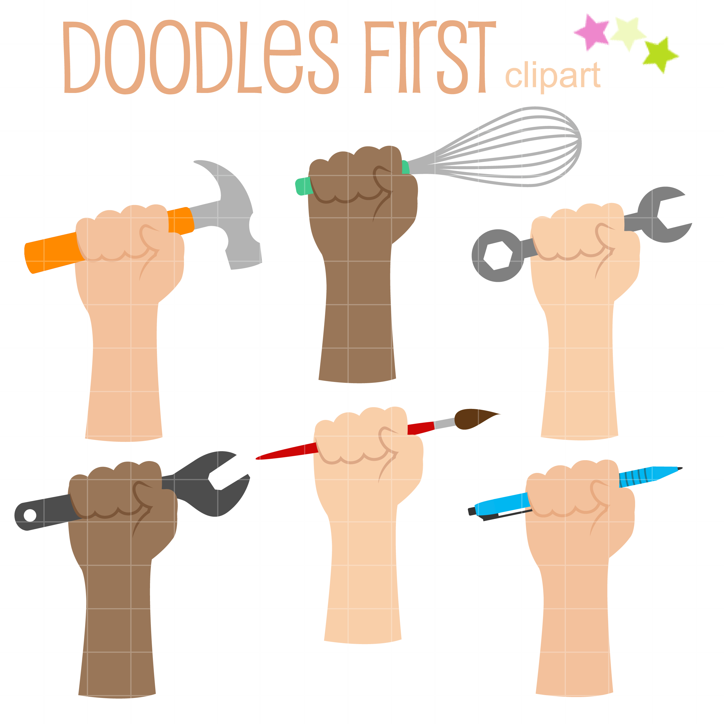Hand Holding Tools Clip Art Set – Daily Art Hub – Free Clip Art Everyday