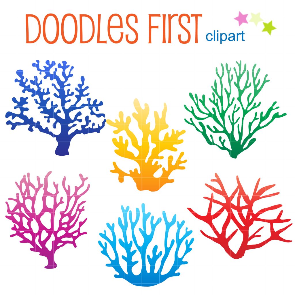 Colorful Corals Clip Art Set Daily Art Hub // Graphics, Alphabets & SVG