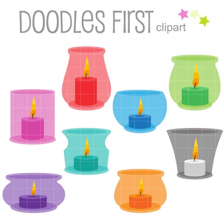 Glass Candles Holder Clip Art Set Daily Art Hub // Graphics, Alphabets & SVG