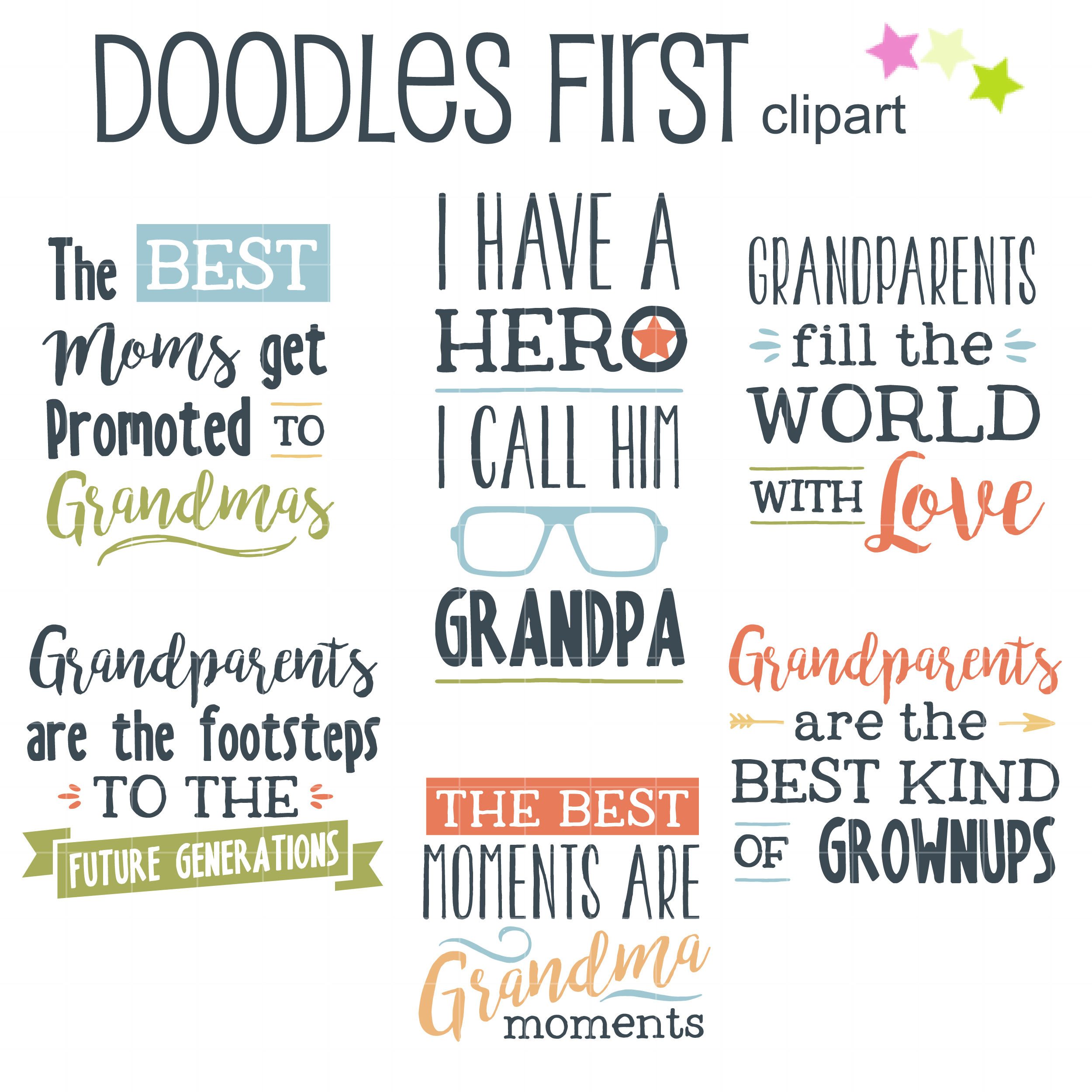 Download Grandparents Quotes Art Set - Daily Art Hub - Free Clip Art Everyday