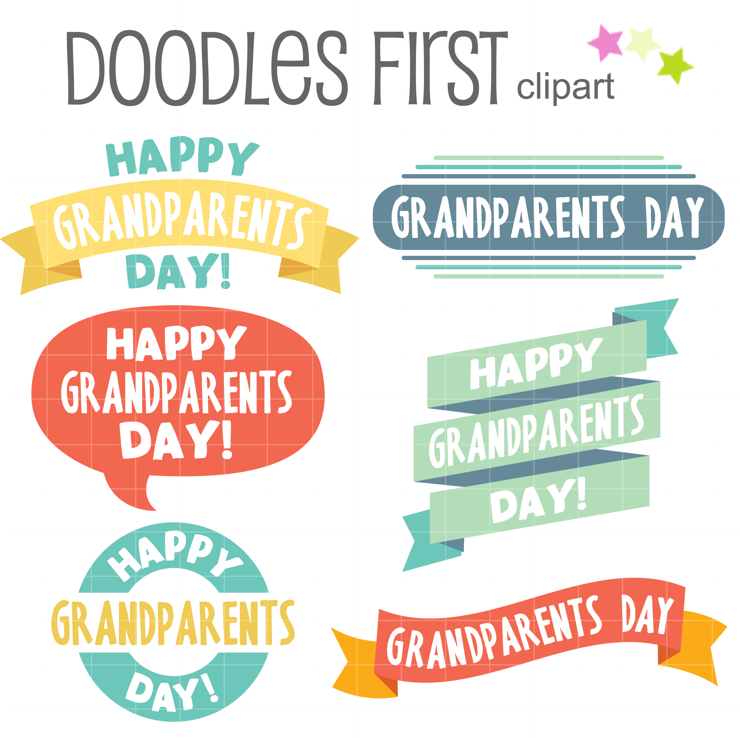 Happy Grandparents Day Art Set – Daily Art Hub – Free Clip Art Everyday