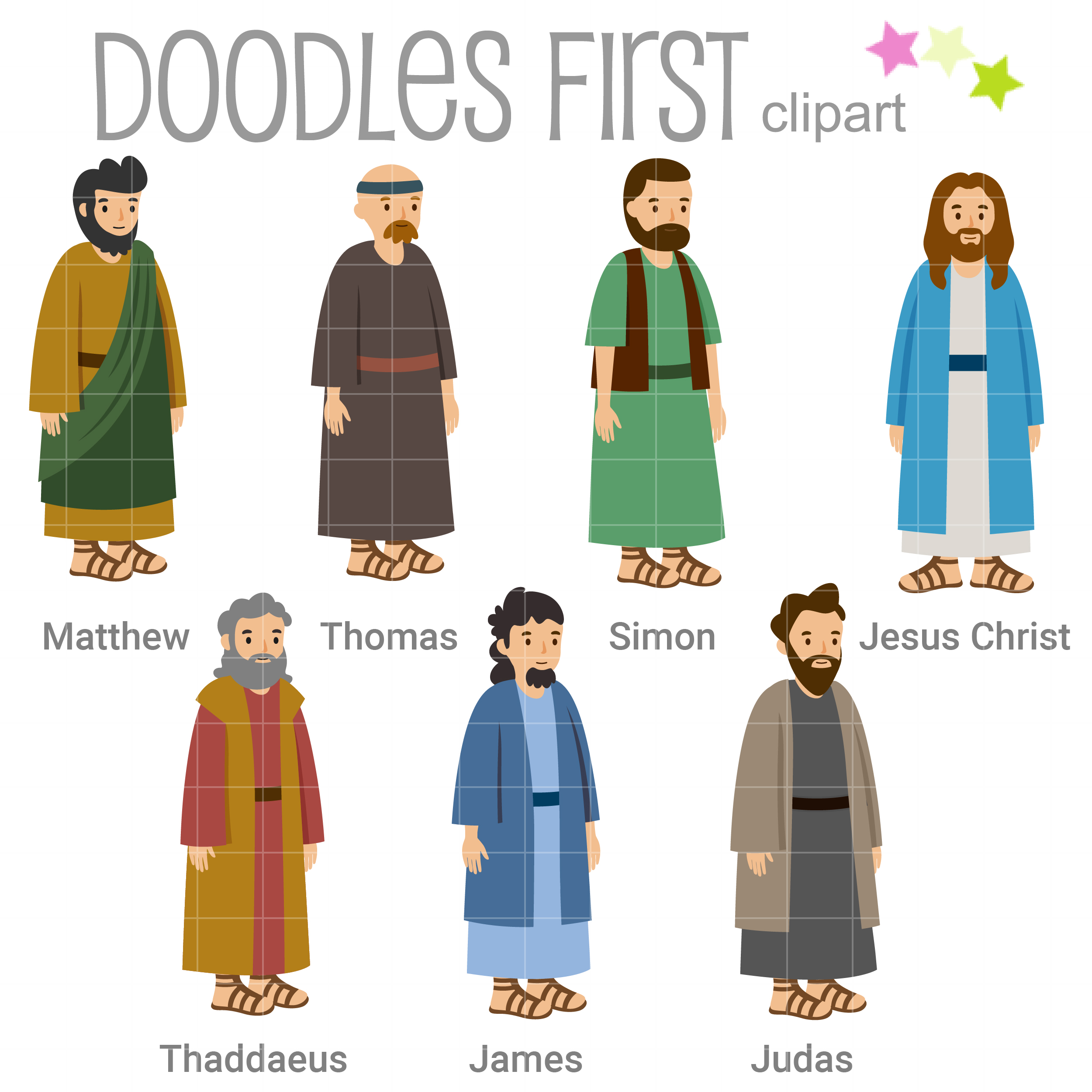 jesus-christ-and-6-of-the-12-disciples-clip-art-set-daily-art-hub-free-clip-art-everyday