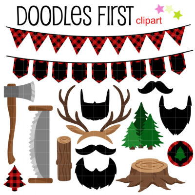 Lumber Jack Party Clip Art Set