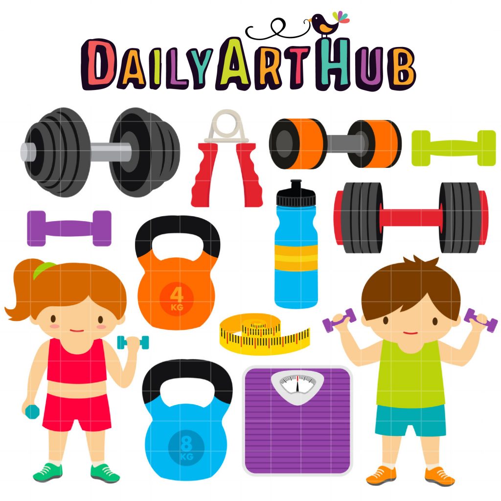 Fitness Gym Clip Art Set Daily Art Hub // Graphics, Alphabets & SVG