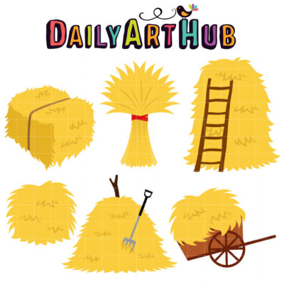 Haystack Clip Art Set