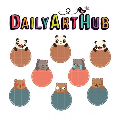 Cute Animals with Flower Clip Art Set – Daily Art Hub – Free Clip Art ...