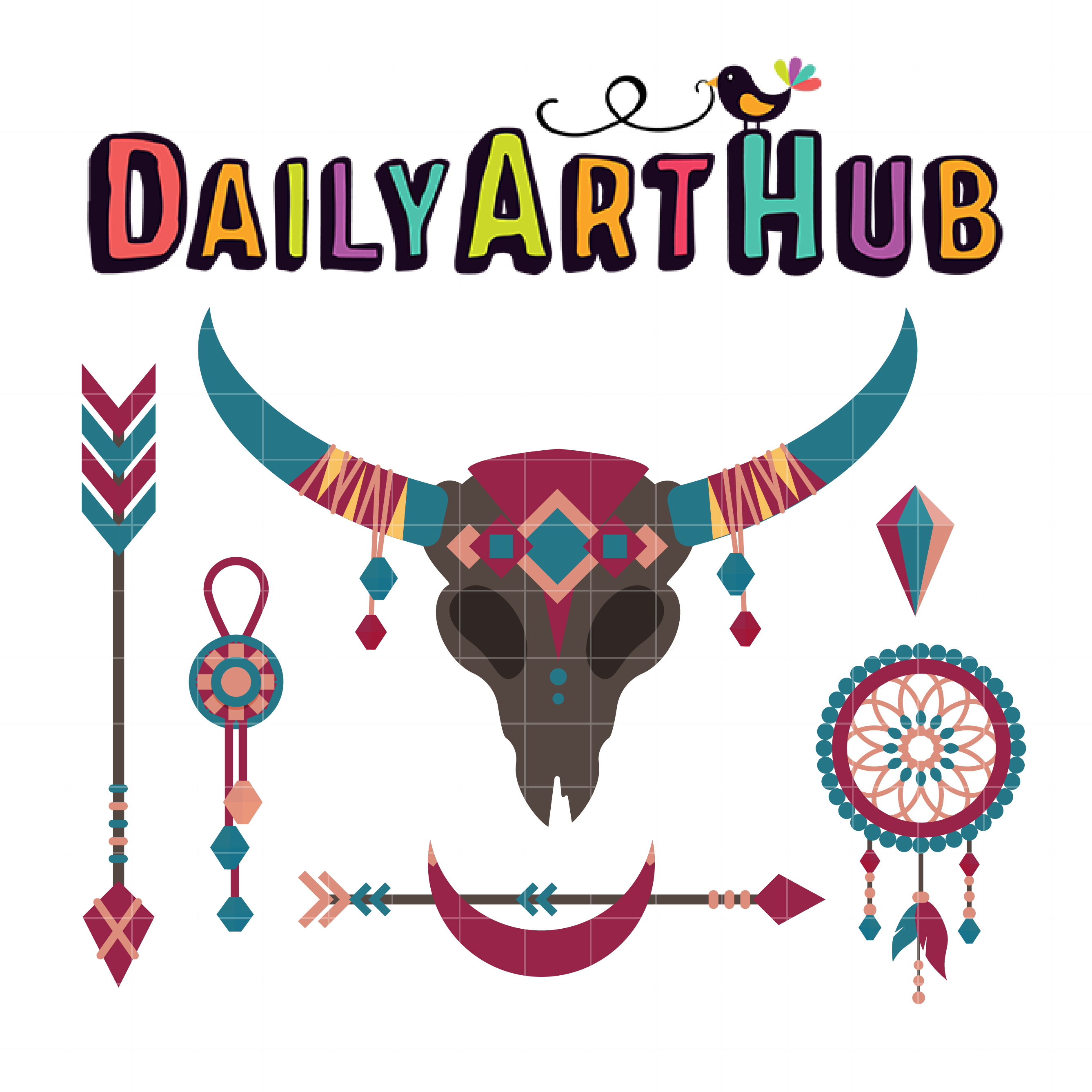 Colorful Boho Clip Art Set – Daily Art Hub – Free Clip Art Everyday