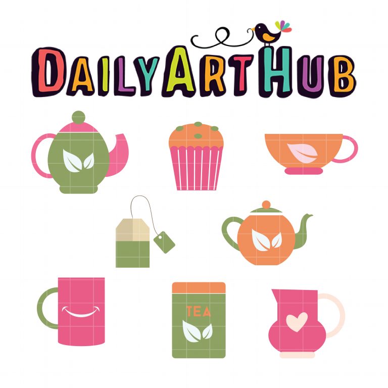 Ladies Tea Collection Clip Art Set – Daily Art Hub // Graphics ...