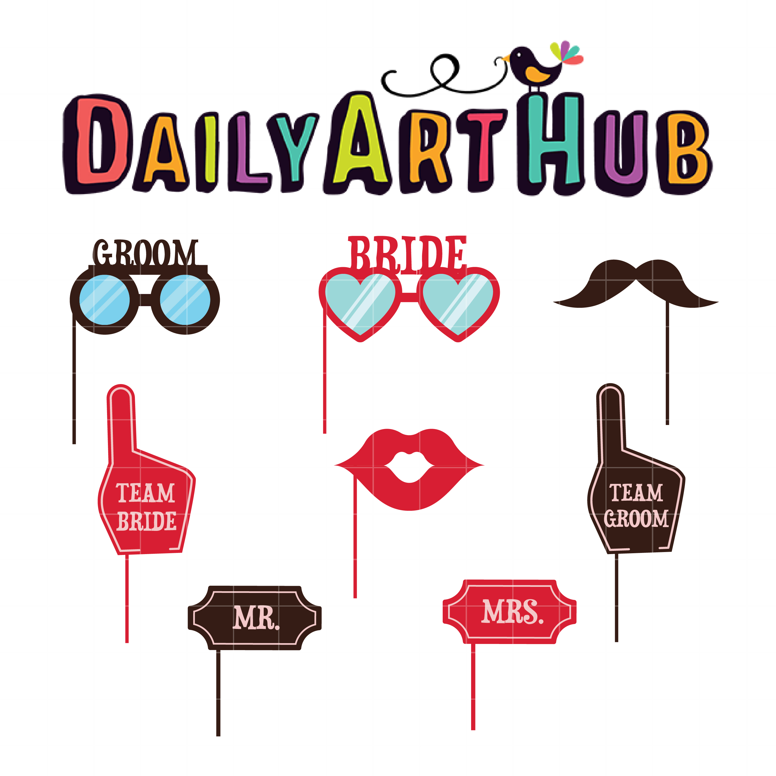 Wedding Photo Booth Clip Art Set Daily Art Hub Free Clip Art Everyday