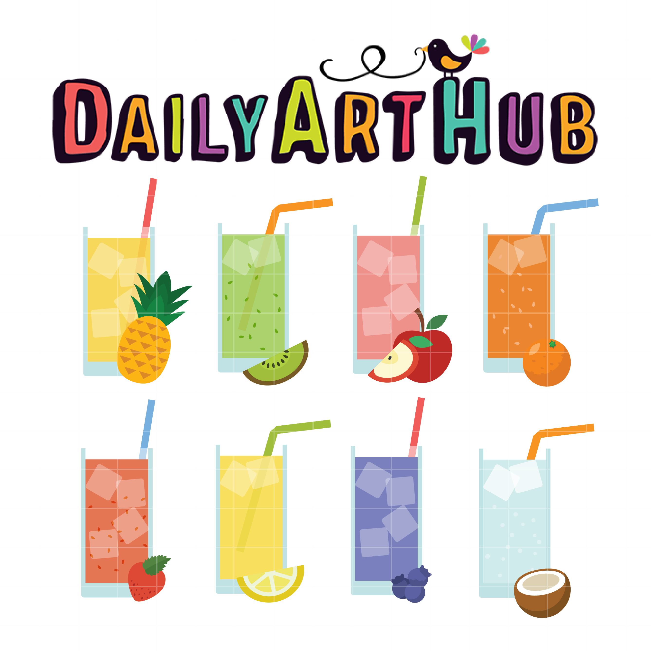 Summer Drinks Collection Clip Art Set – Daily Art Hub – Free Clip Art ...