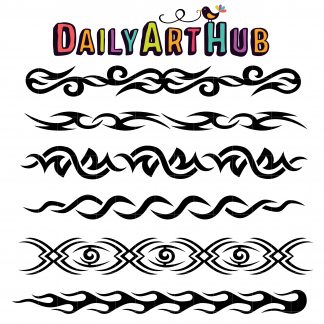 Tattoo Borders Clip Art Set – Daily Art Hub – Free Clip Art Everyday