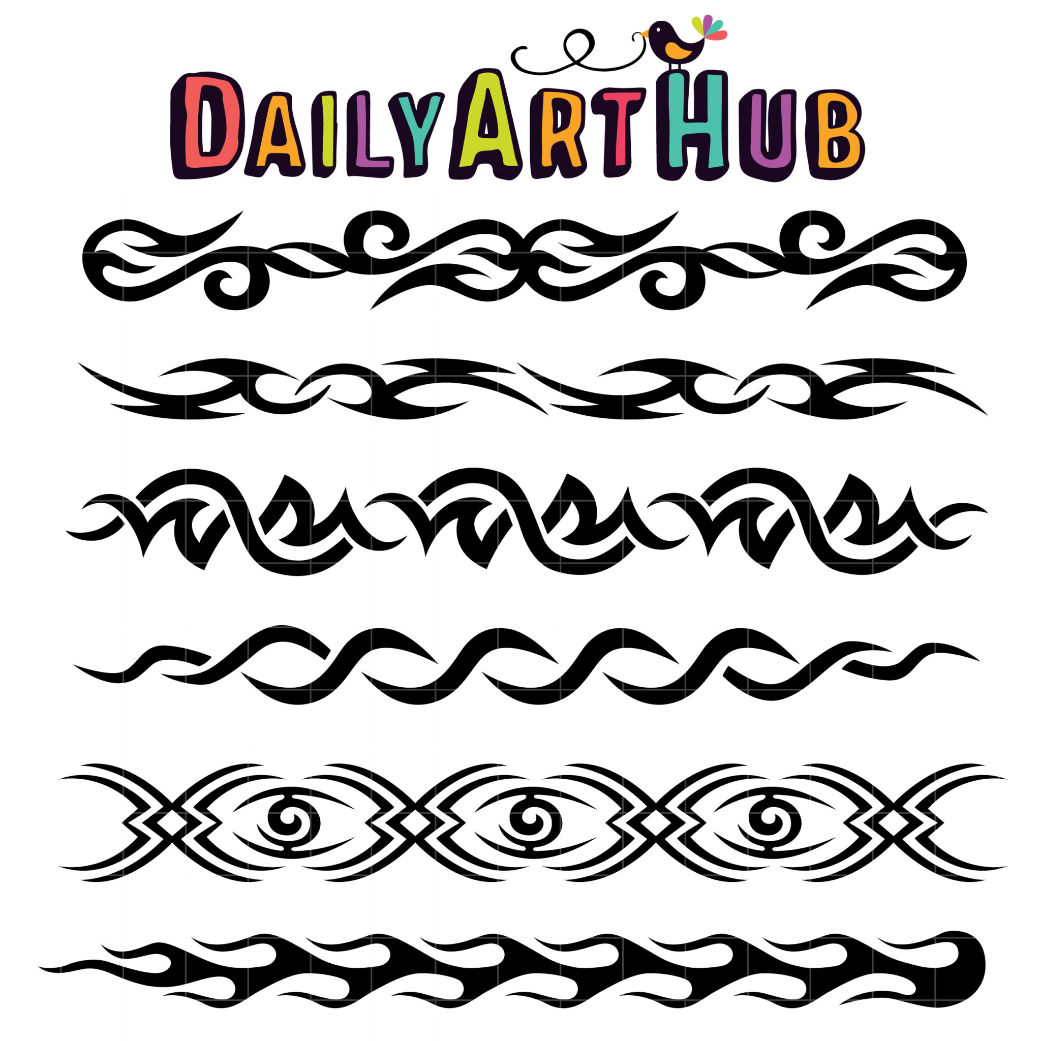 Tribal Tattoo Set Design Element. Stock Vector - Illustration of style,  abstract: 94938514
