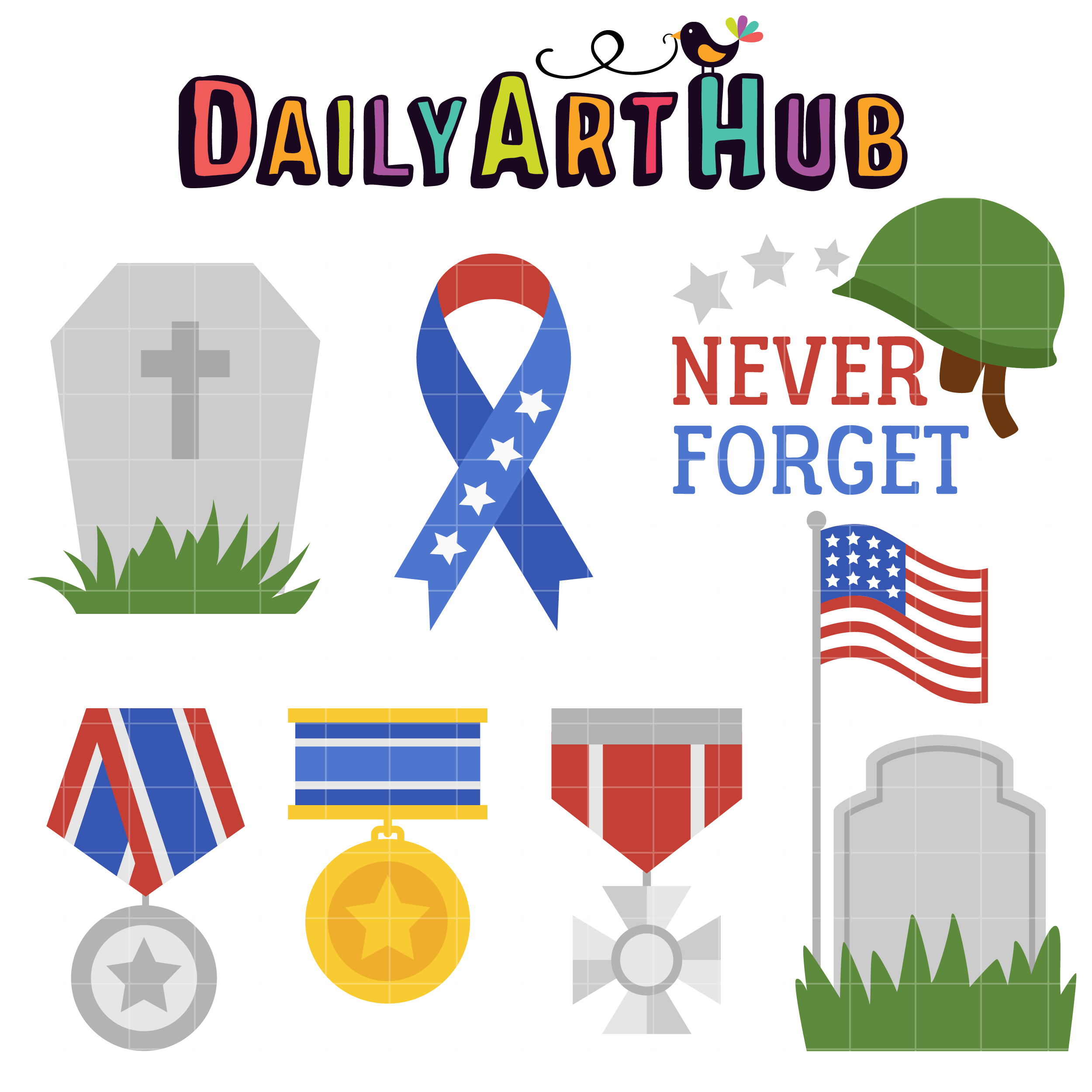 Memorial Day Clip Art Set Daily Art Hub Free Clip Art Everyday