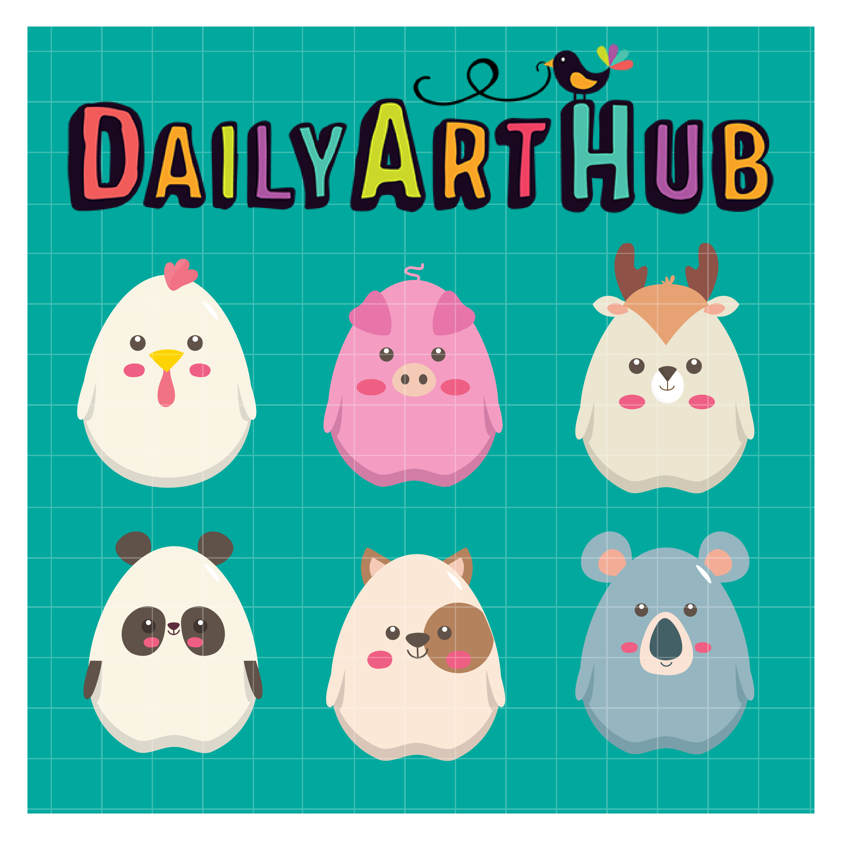 Cute Fluffy Animals Clip Art Set – Daily Art Hub – Free Clip Art Everyday