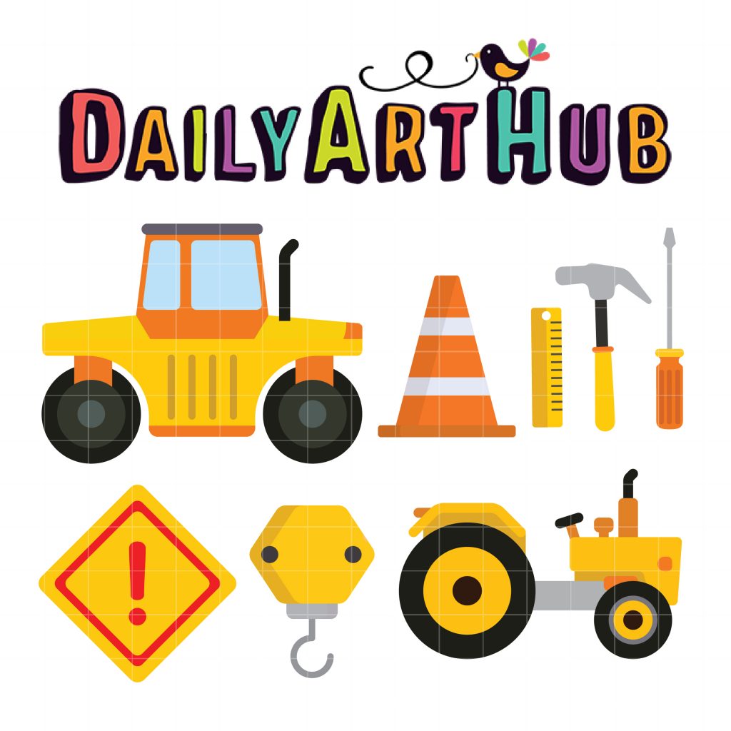 Construction Equipment and Trucks Clip Art Set Daily Art Hub