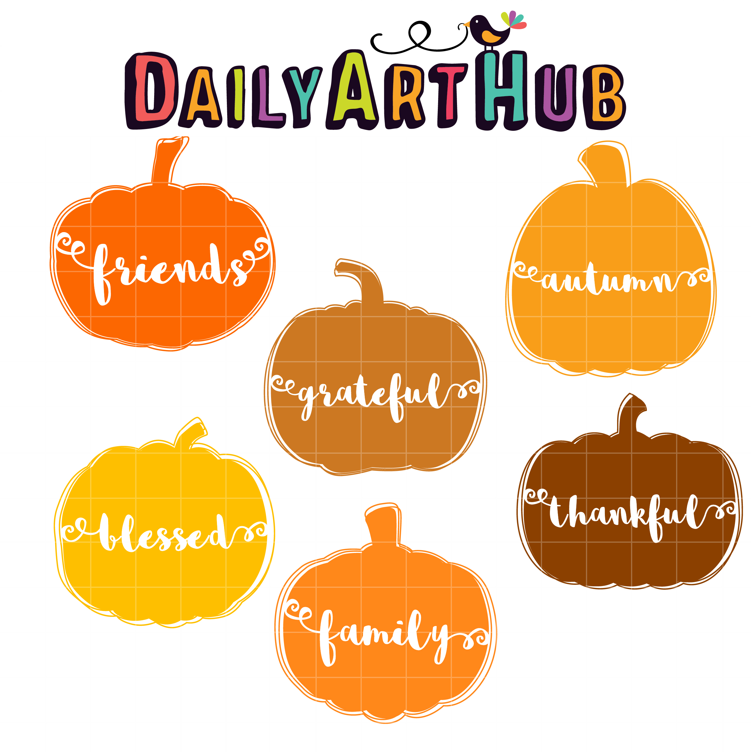 Download Pumpkin Autumn Words Clip Art Set - Daily Art Hub - Free ...