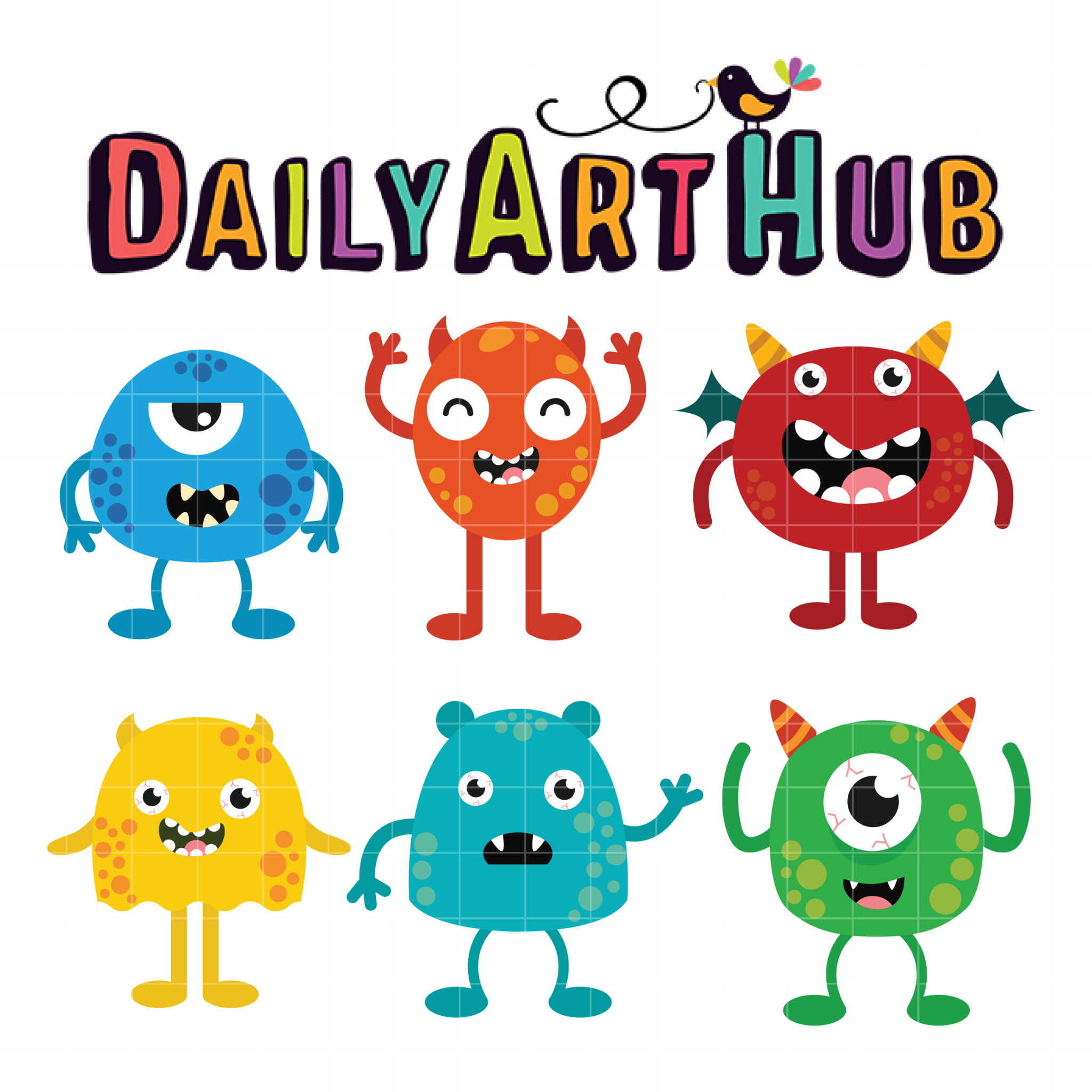 Silly Monsters Clip Art Set – Daily Art Hub // Graphics, Alphabets