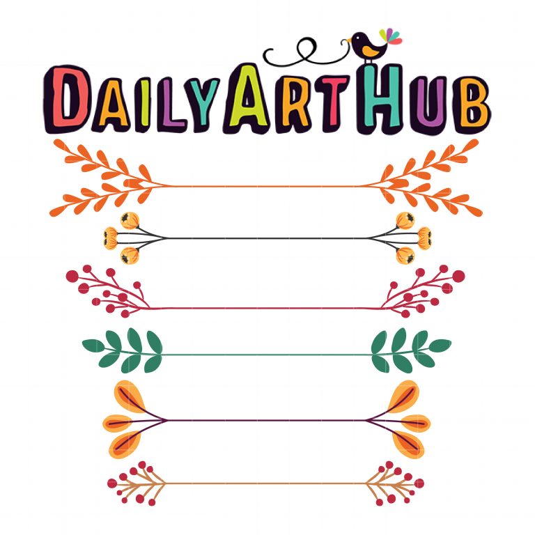 Autumn Divider Clip Art Set – Daily Art Hub // Graphics, Alphabets &amp; SVG
