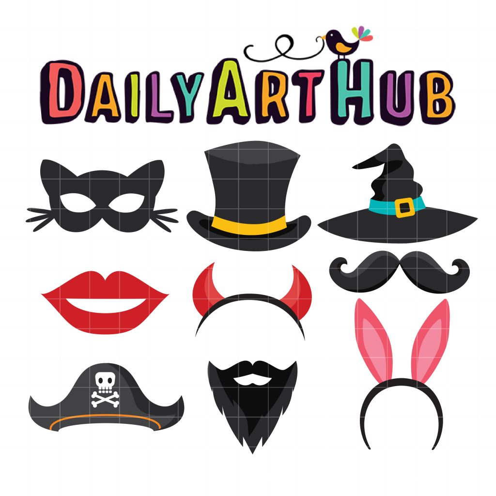 Halloween Photo Booth Set Clip Art Set – Daily Art Hub // Graphics ...