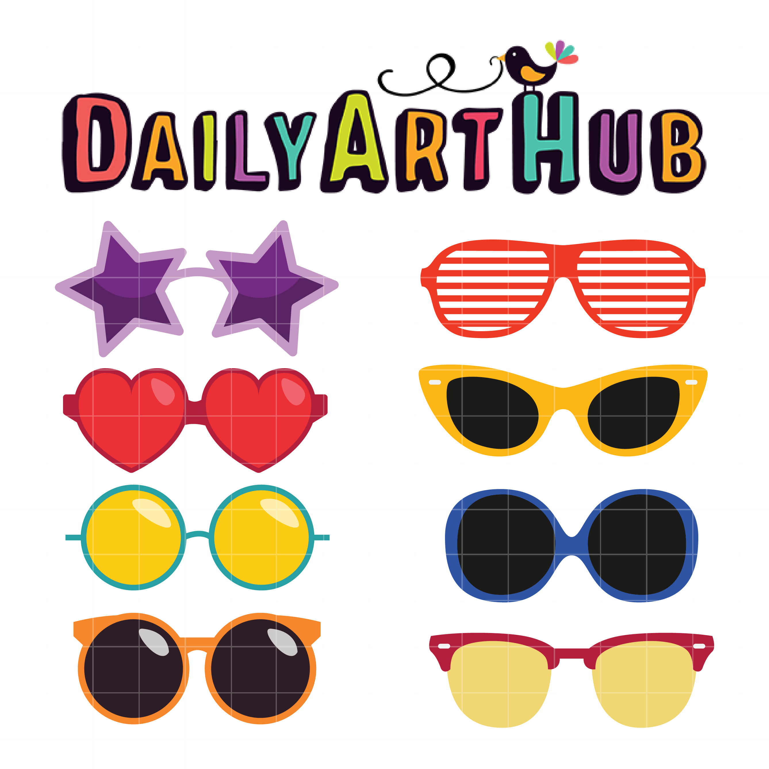 Retro Sunglasses Clip Art Set Daily Art Hub Free Clip Art Everyday