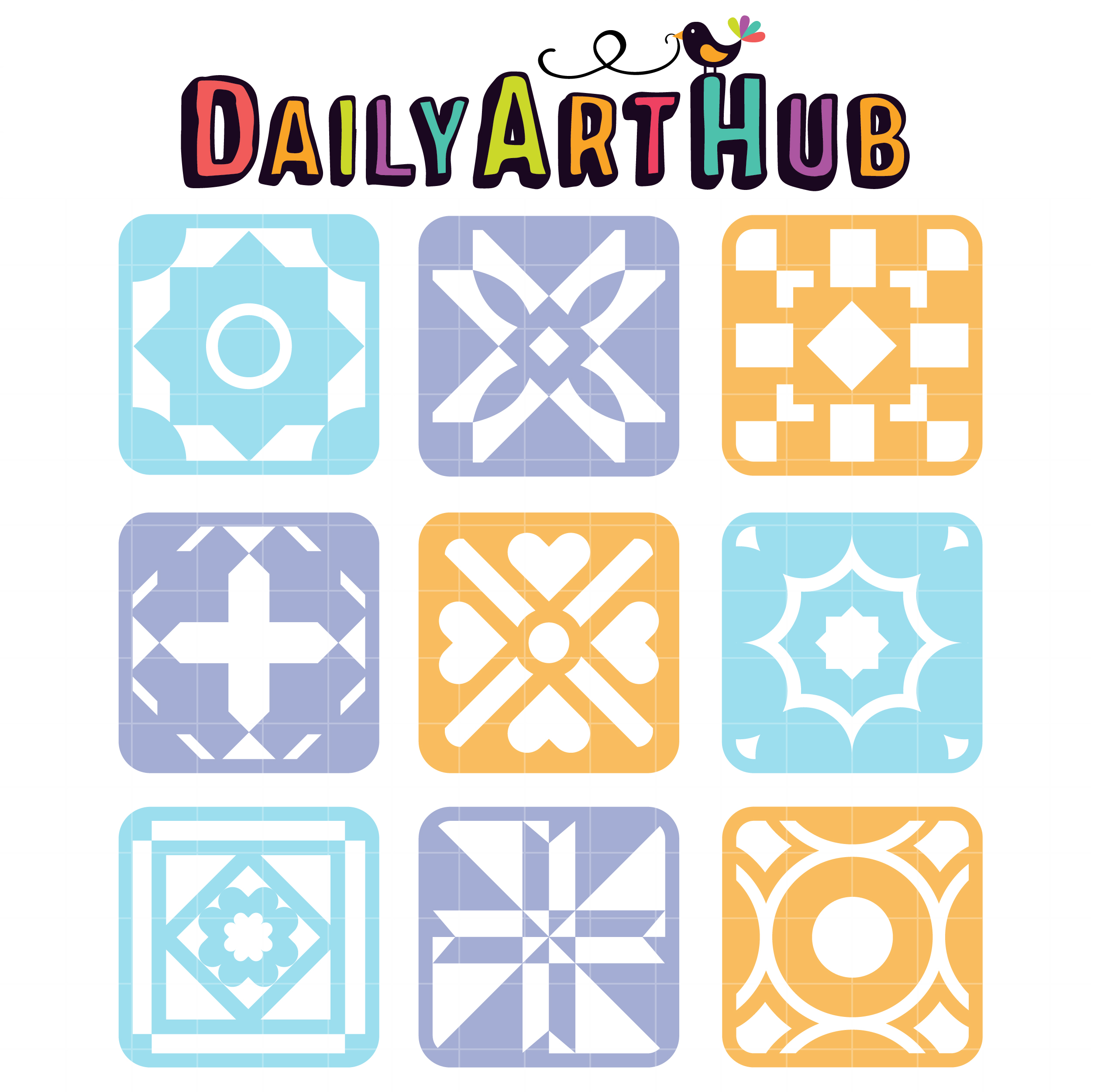 Download Square Coaster Designs Clip Art Set - Daily Art Hub - Free Clip Art Everyday