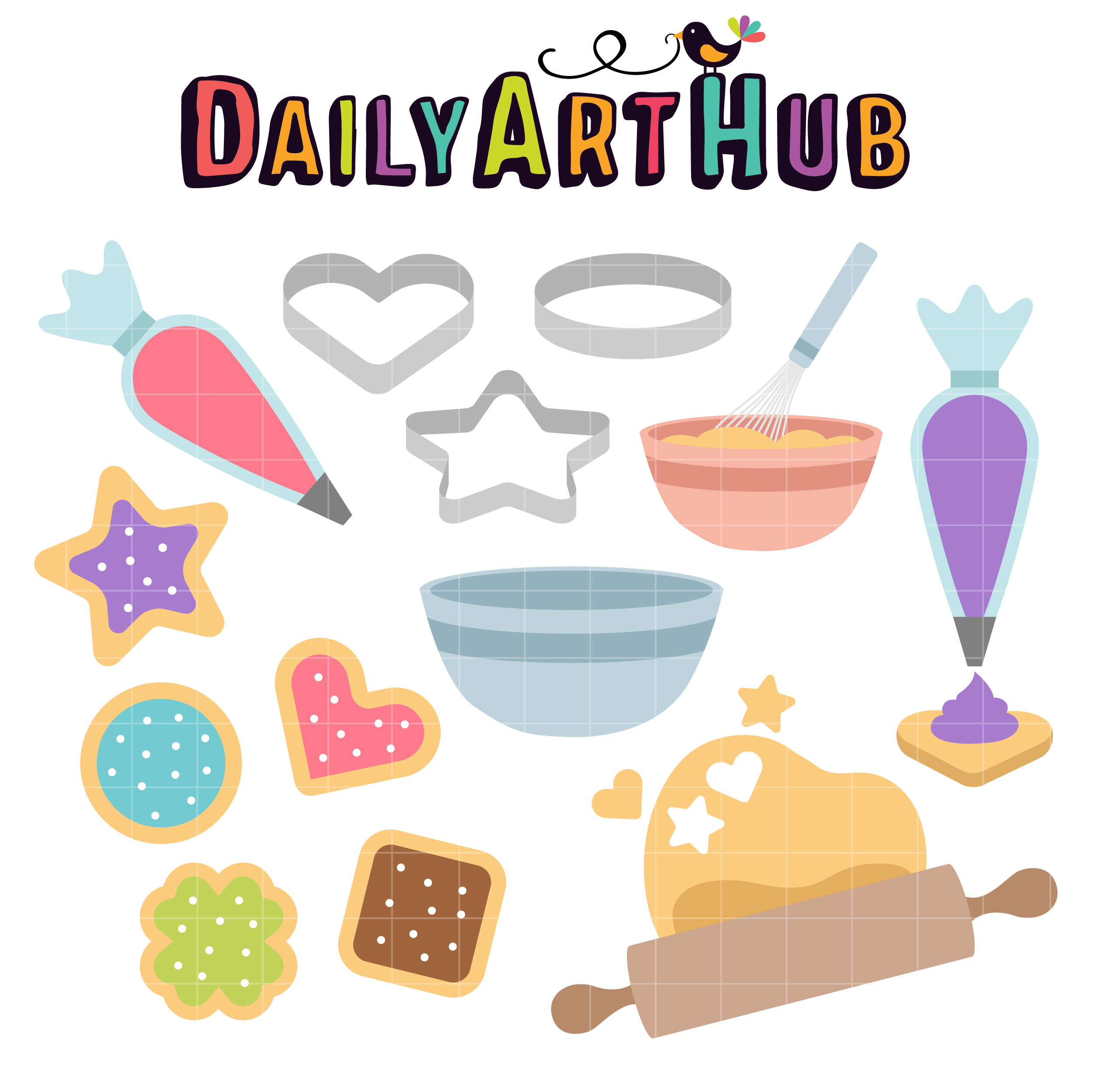Cookie decorating clip art set daily art hub free clip art everyday