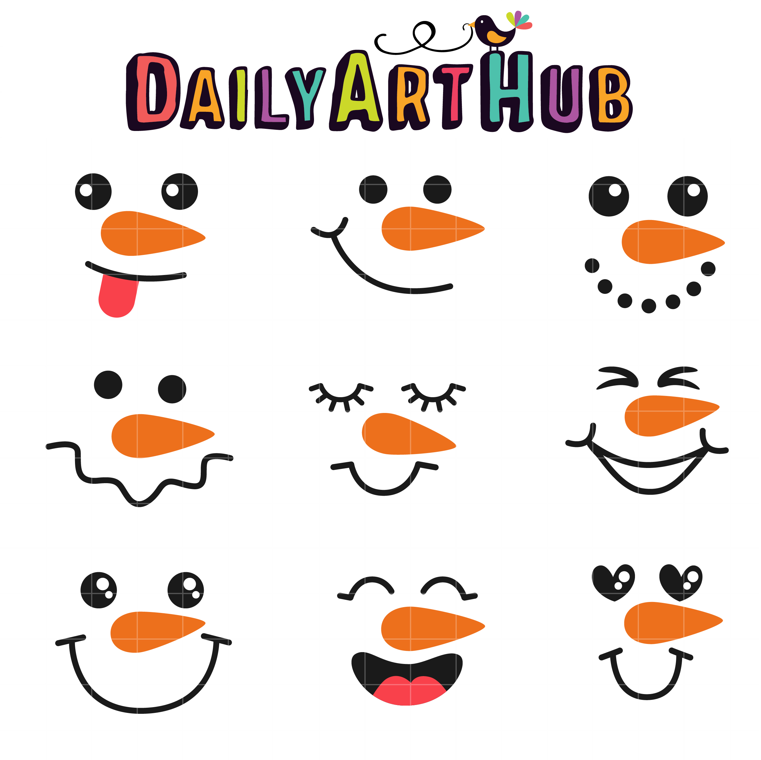 Printable Snowman Faces