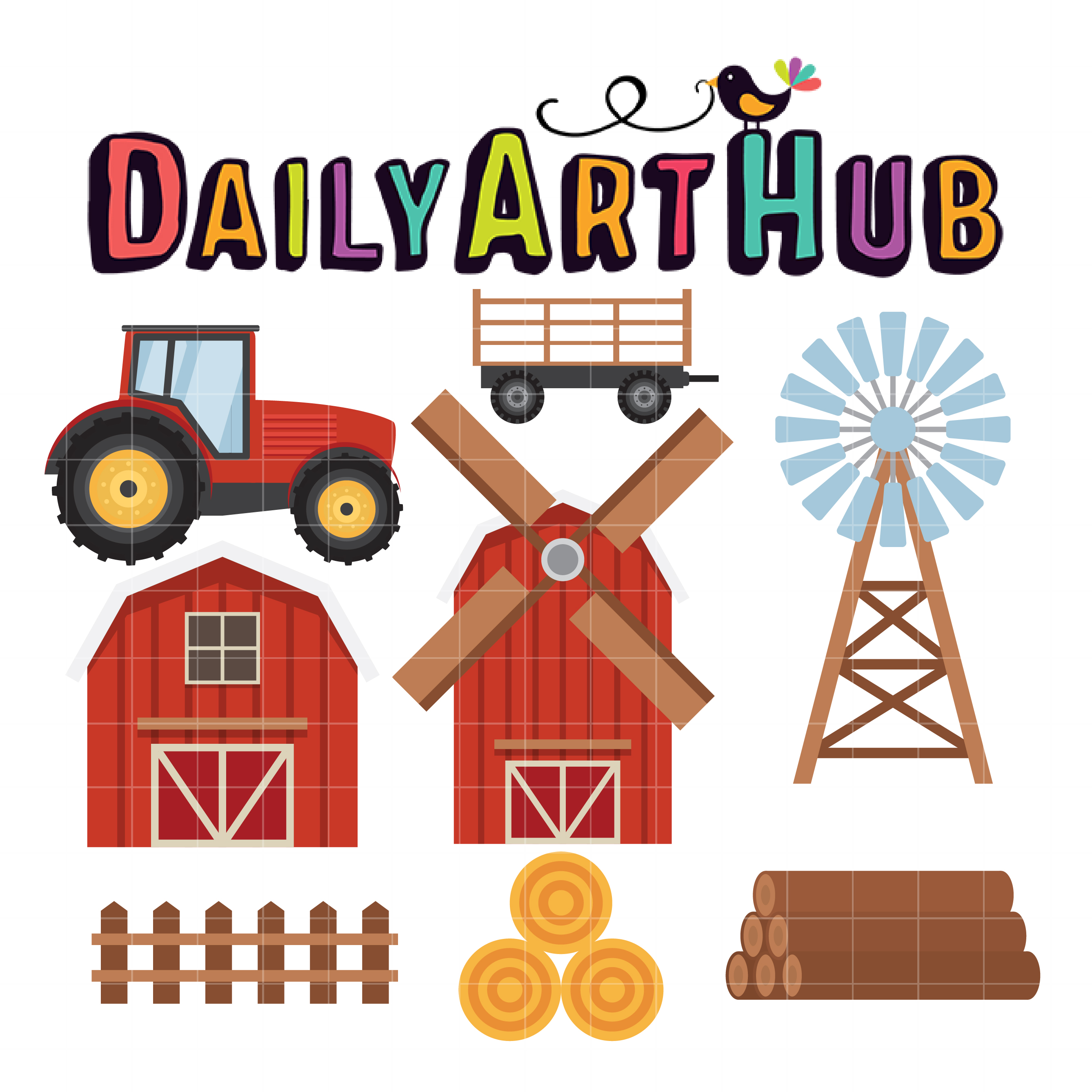 Farm Equipment Clip Art Set Daily Art Hub Free Clip Art Everyday