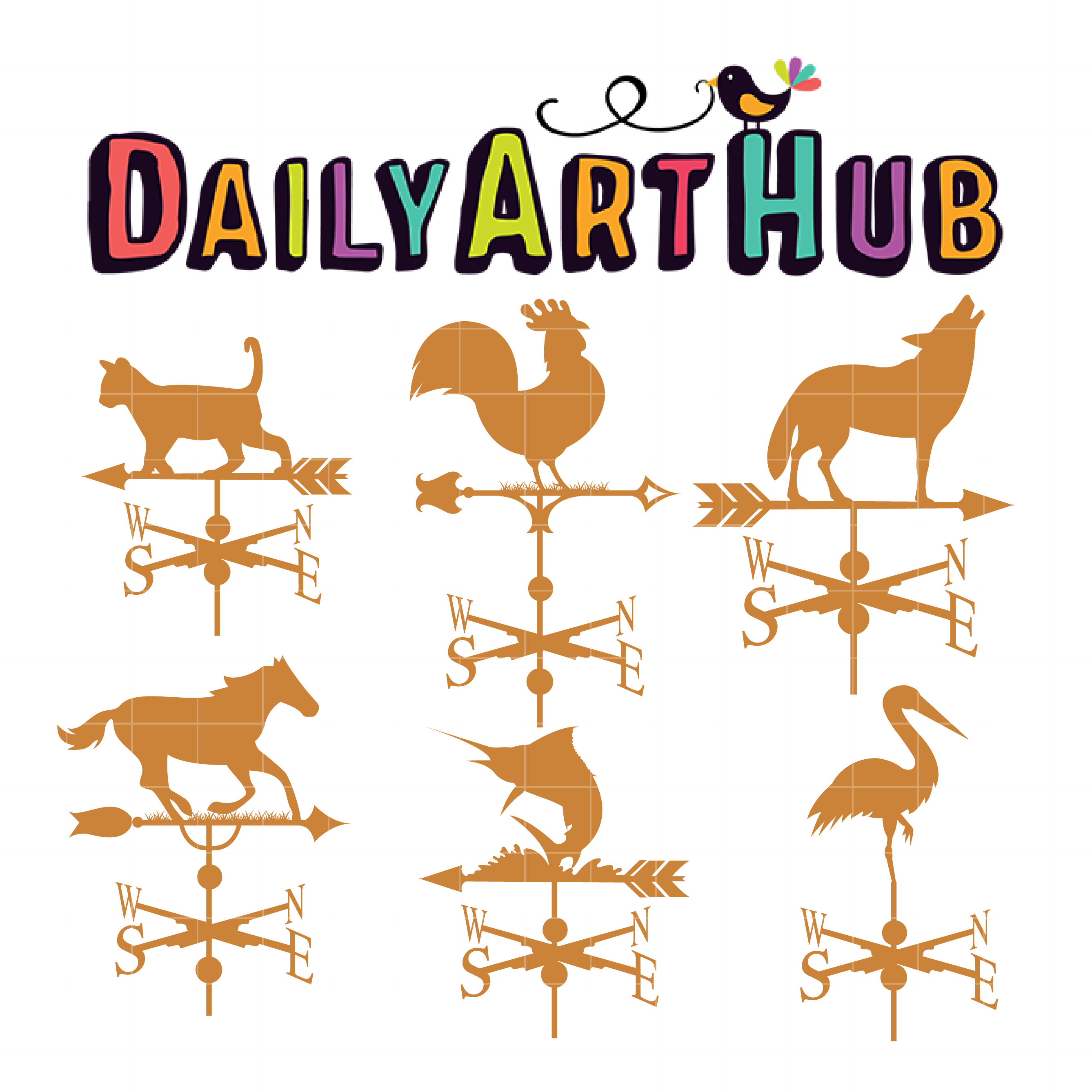 Weather Vane Collection Clip Art Set Daily Art Hub Free Clip Art Everyday