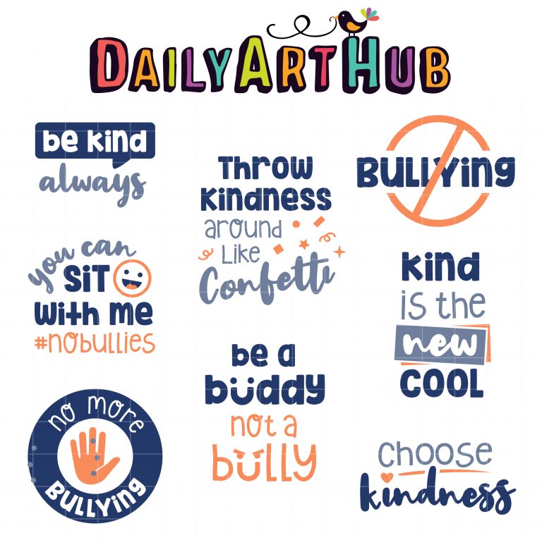 Anti Bullying Quotes Clip Art Set Daily Art Hub Free Clip Art Everyday