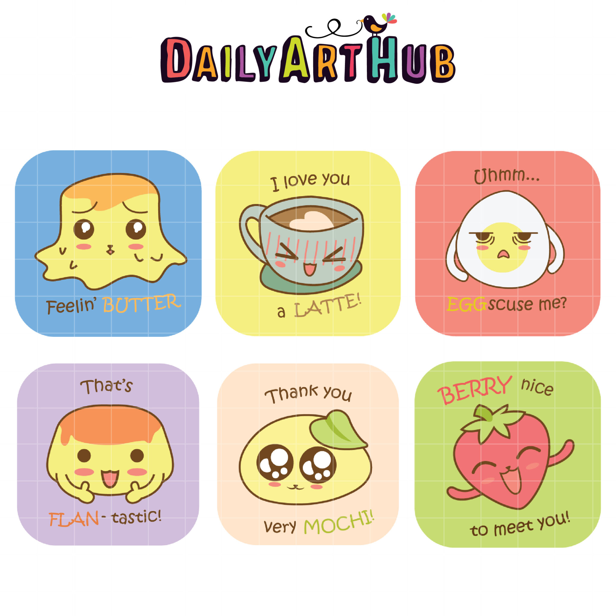 Cute and Funny Food Clip Art Set – Daily Art Hub // Graphics, Alphabets &  SVG