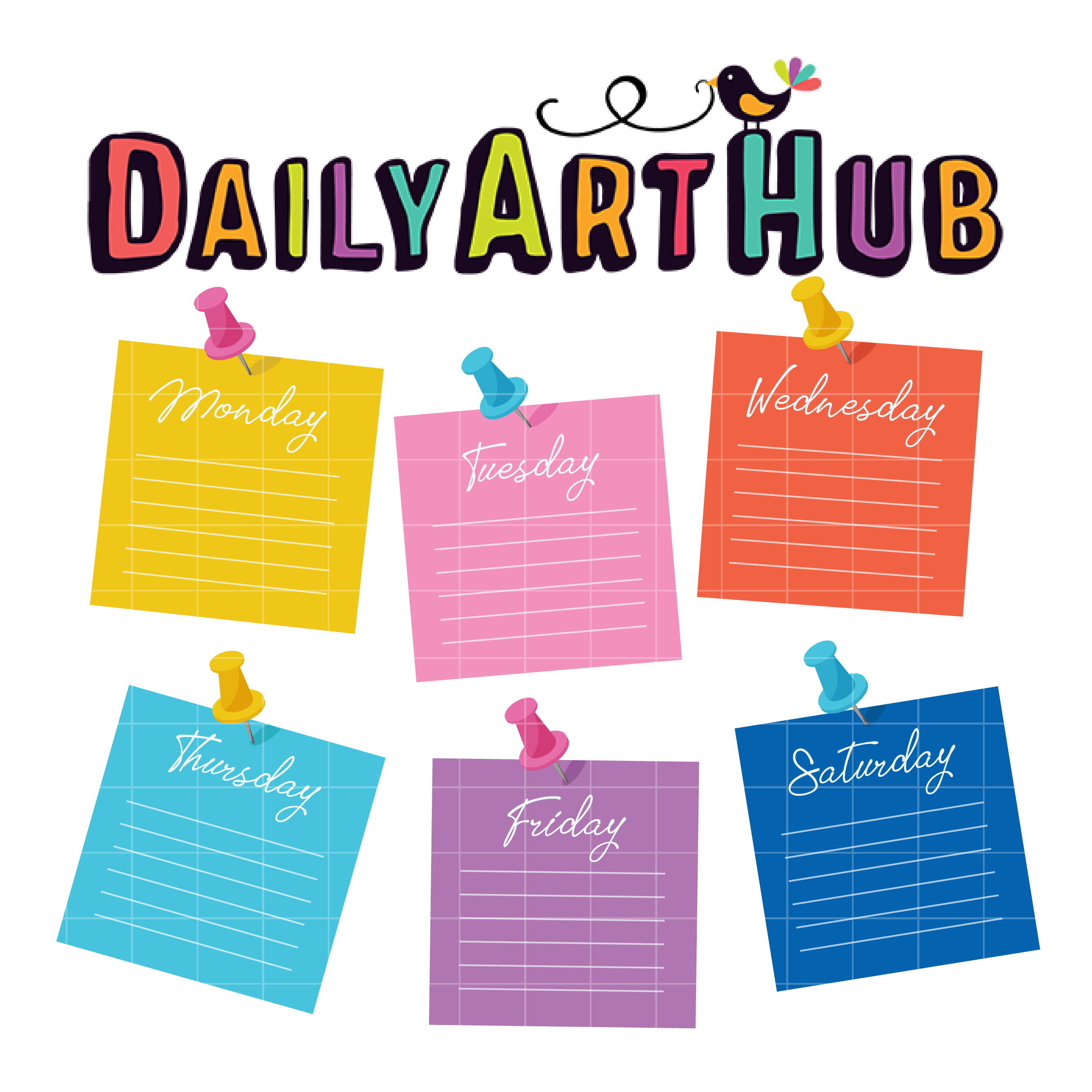School Weekly Pastel Note Clip Art Set – Daily Art Hub – Free Clip Art ...