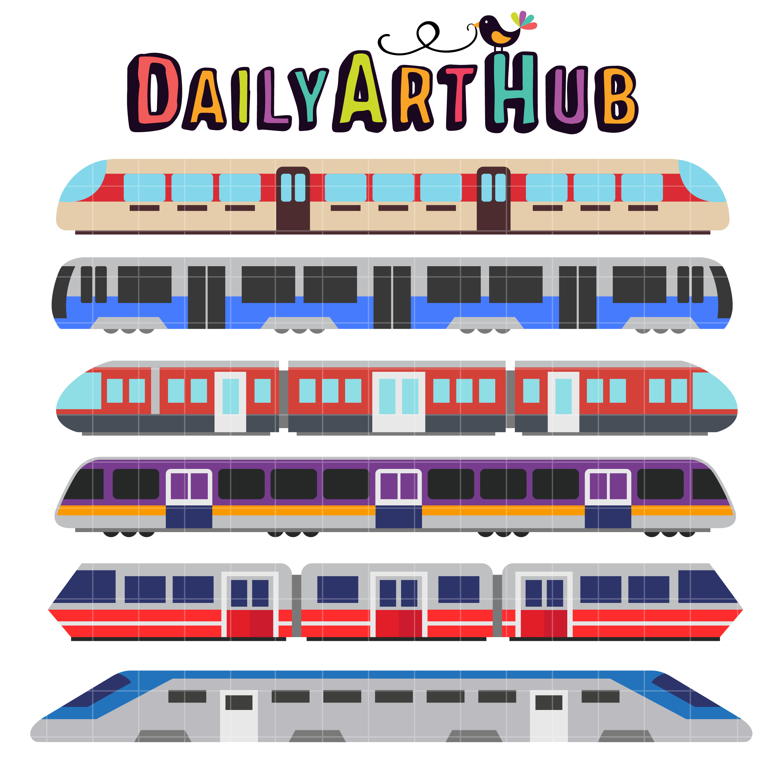 Metro Subway Trains Clip Art Set – Daily Art Hub – Free Clip Art Everyday