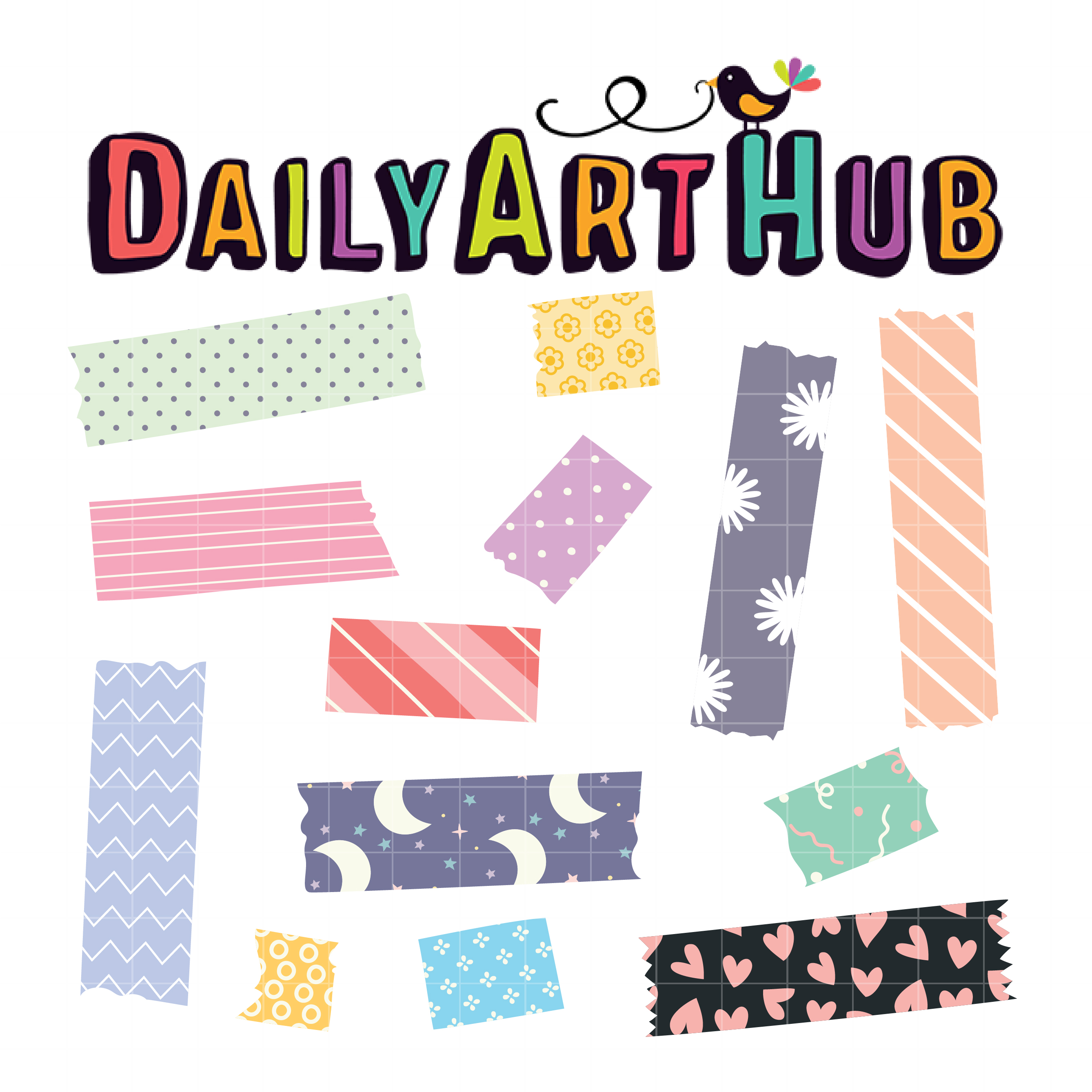 Pattern Pastel Tapes Clip Art Set Daily Art Hub Free Clip Art Everyday