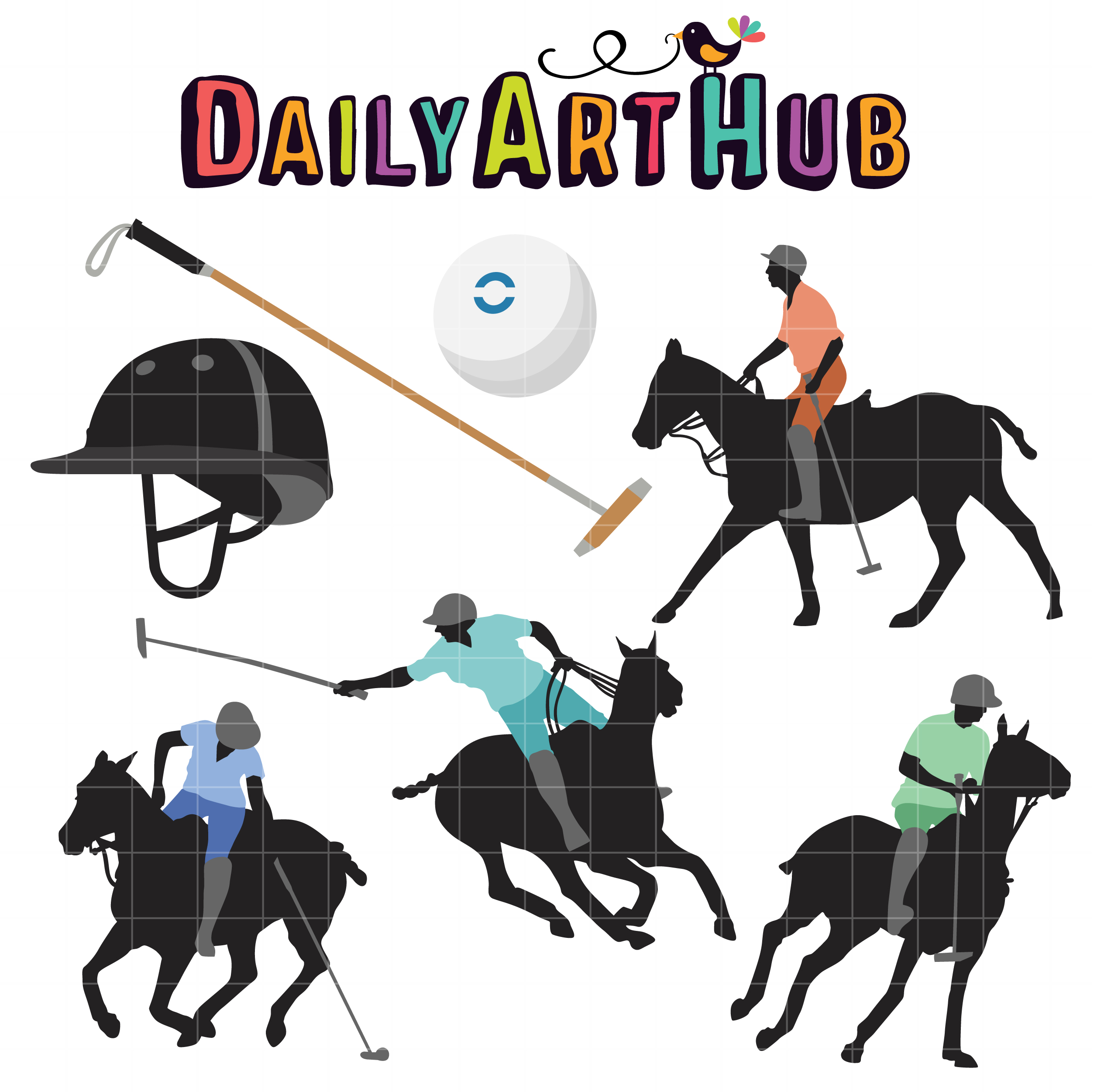 Polo Game Clip Art Set – Daily Art Hub – Free Clip Art Everyday