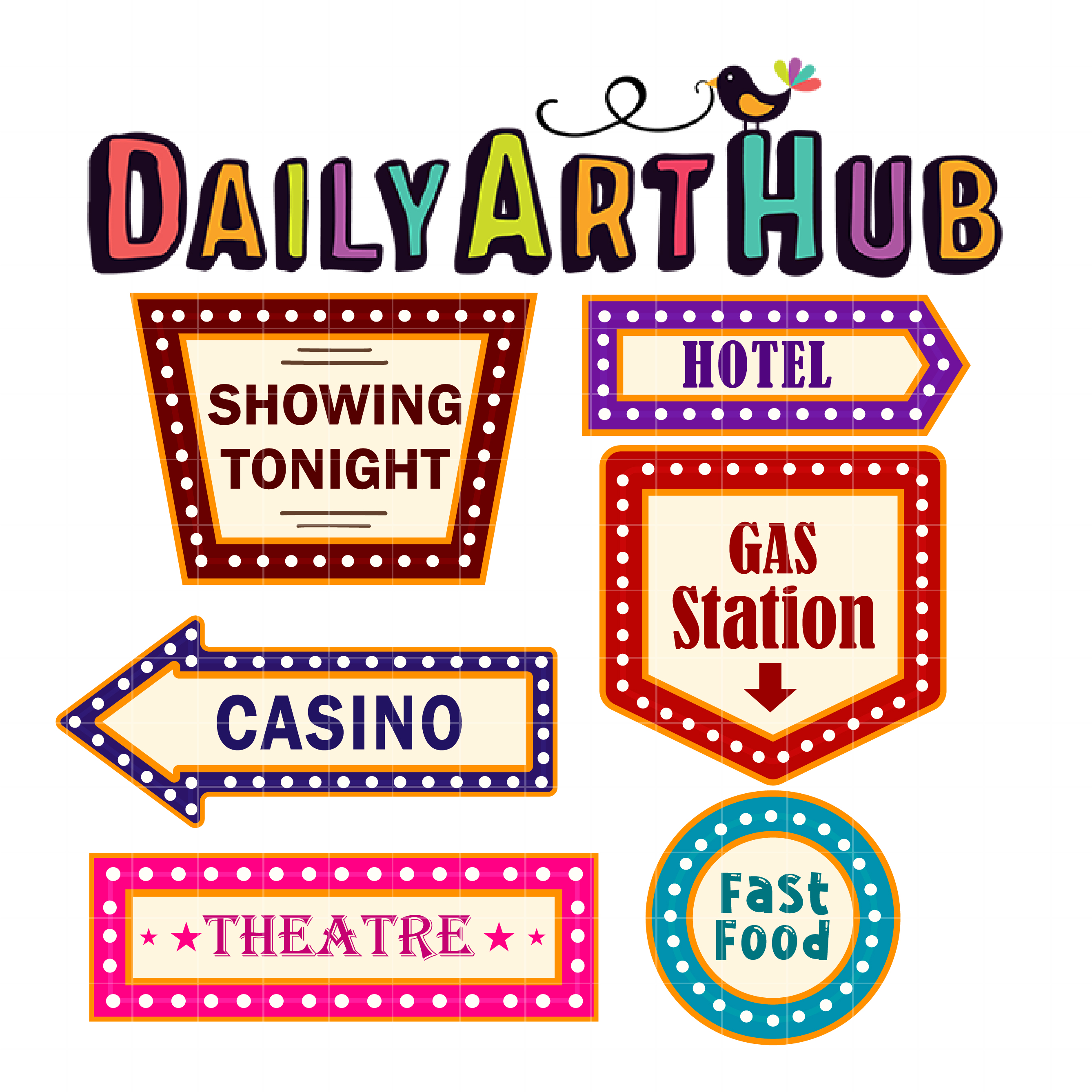 Store Business Signage Clip Art Set Daily Art Hub Free Clip Art