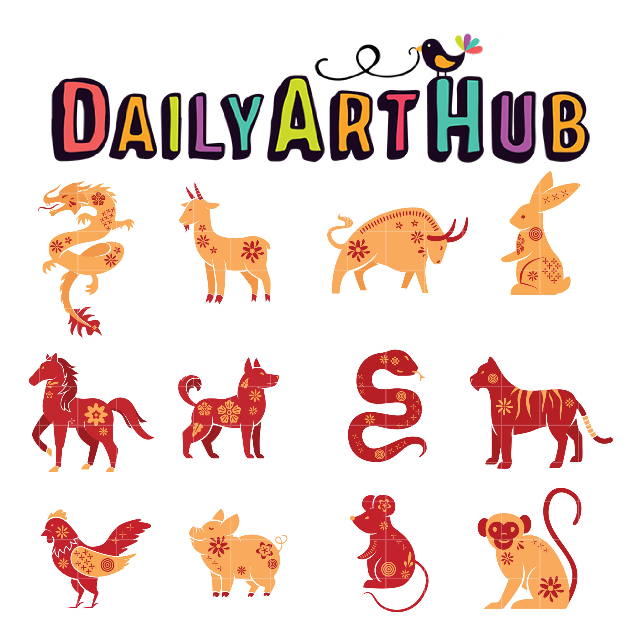 New Year Zodiac Signs Clip Art Set – Daily Art Hub // Graphics, Alphabets &  SVG