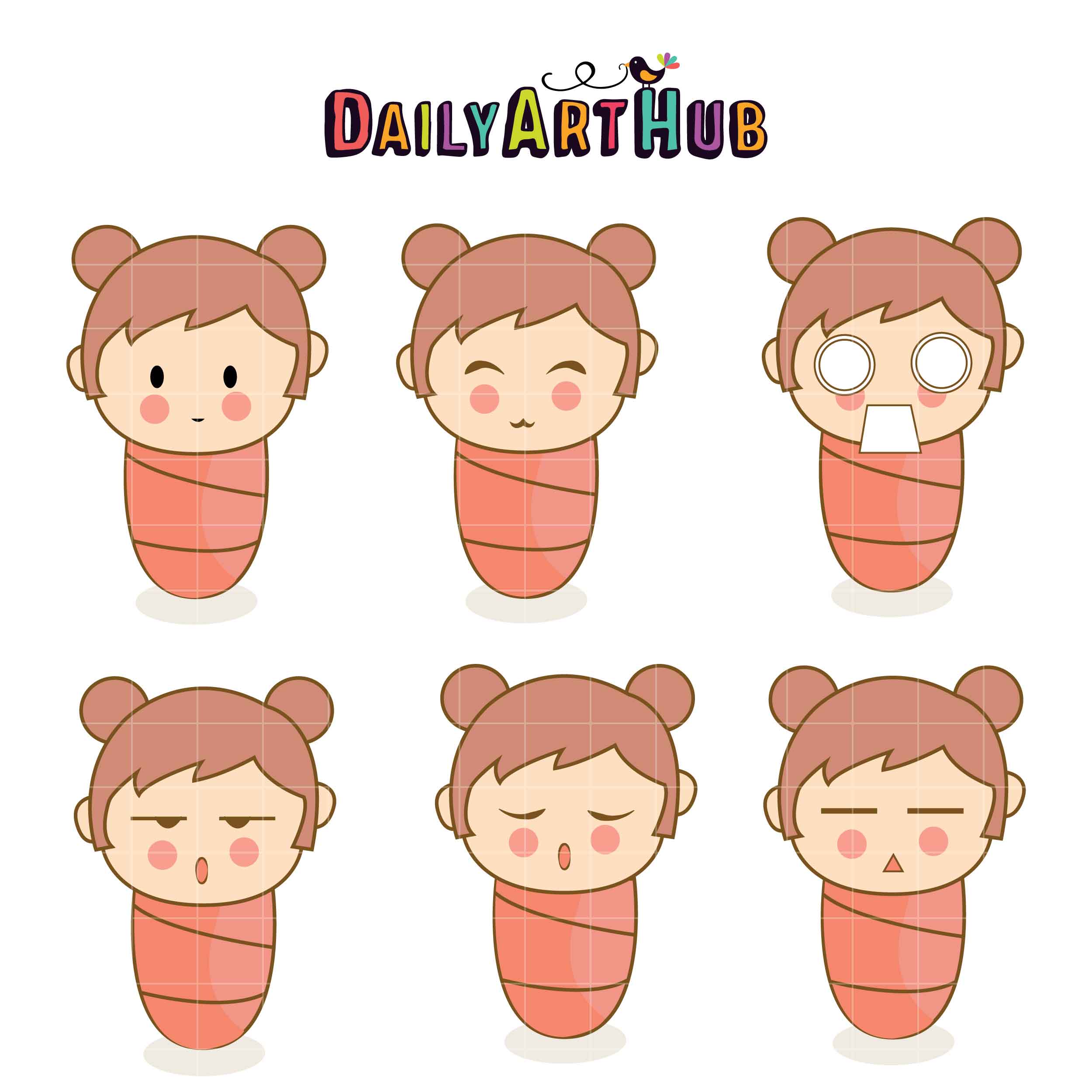 Cute Little Girl Clip Art Set Daily Art Hub Free Clip Art Everyday