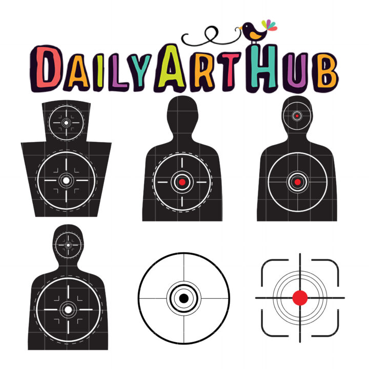 Gun Shooting Target Clip Art Set Daily Art Hub Free Clip Art Everyday 