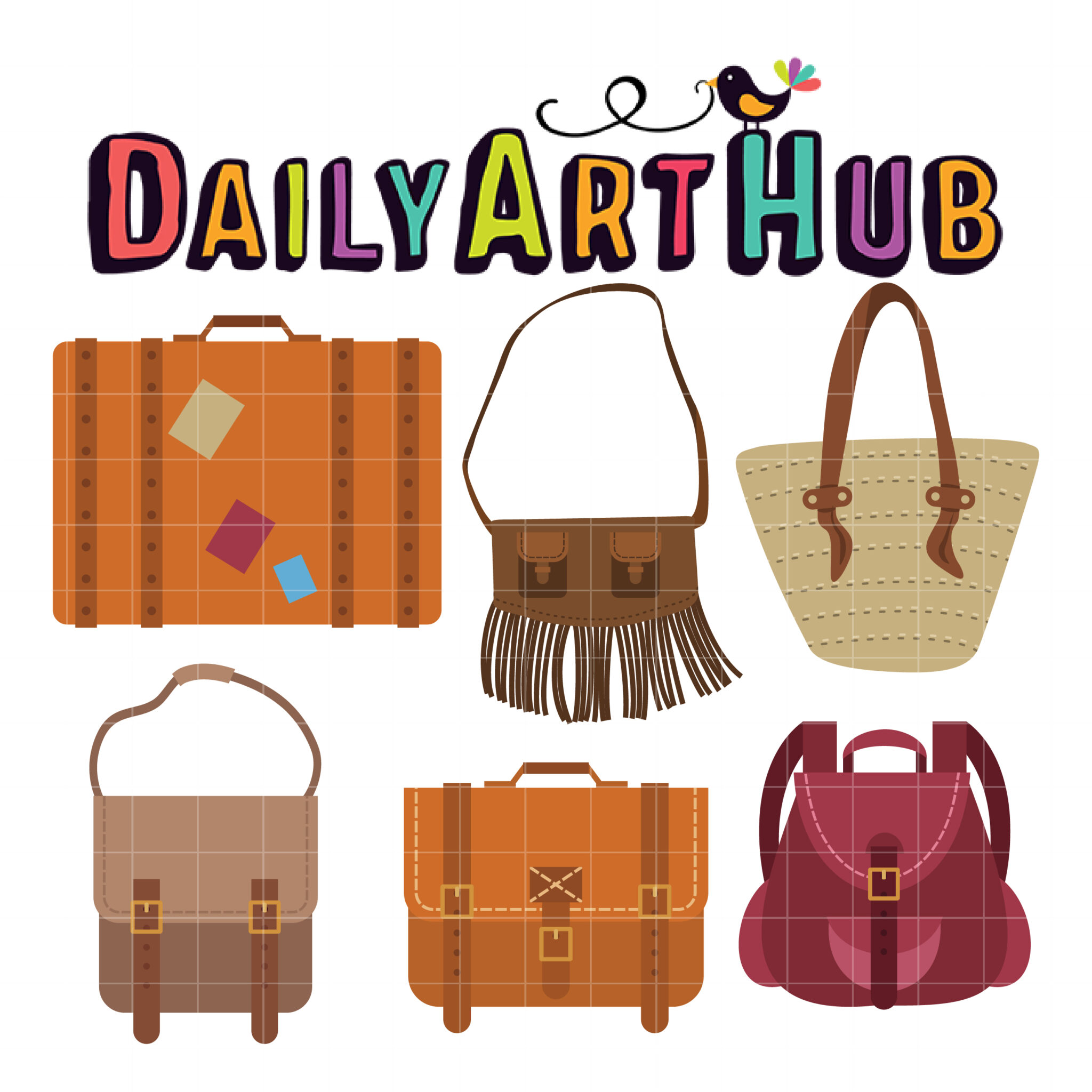 Bag Collection Clip Art Set – Daily Art Hub // Graphics, Alphabets & SVG