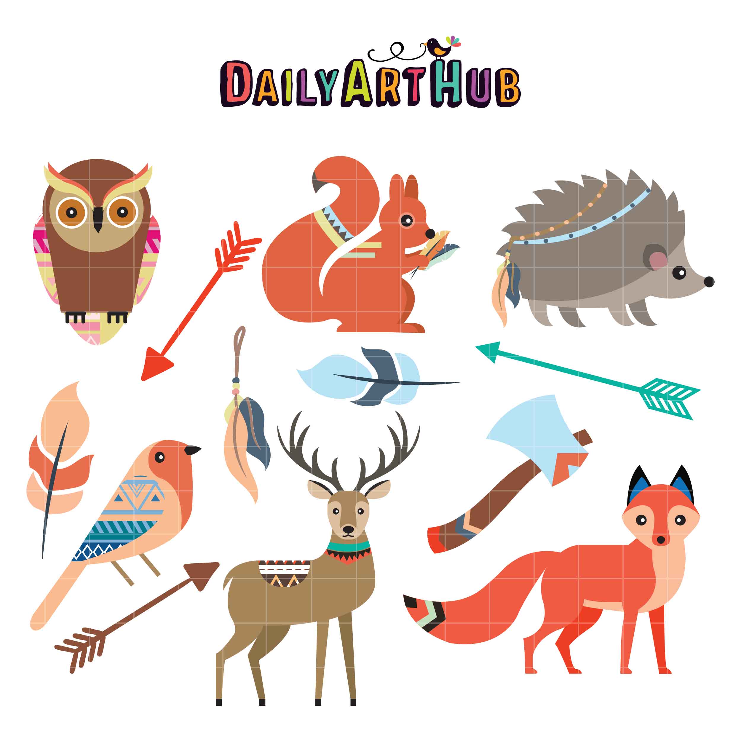 Aztec Animals Clip Art Set – Daily Art Hub – Free Clip Art Everyday