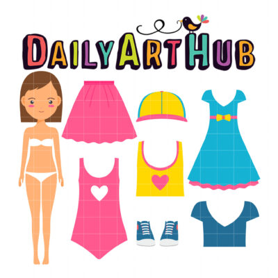 Kawaii School Girls Clip Art Set – Daily Art Hub // Graphics