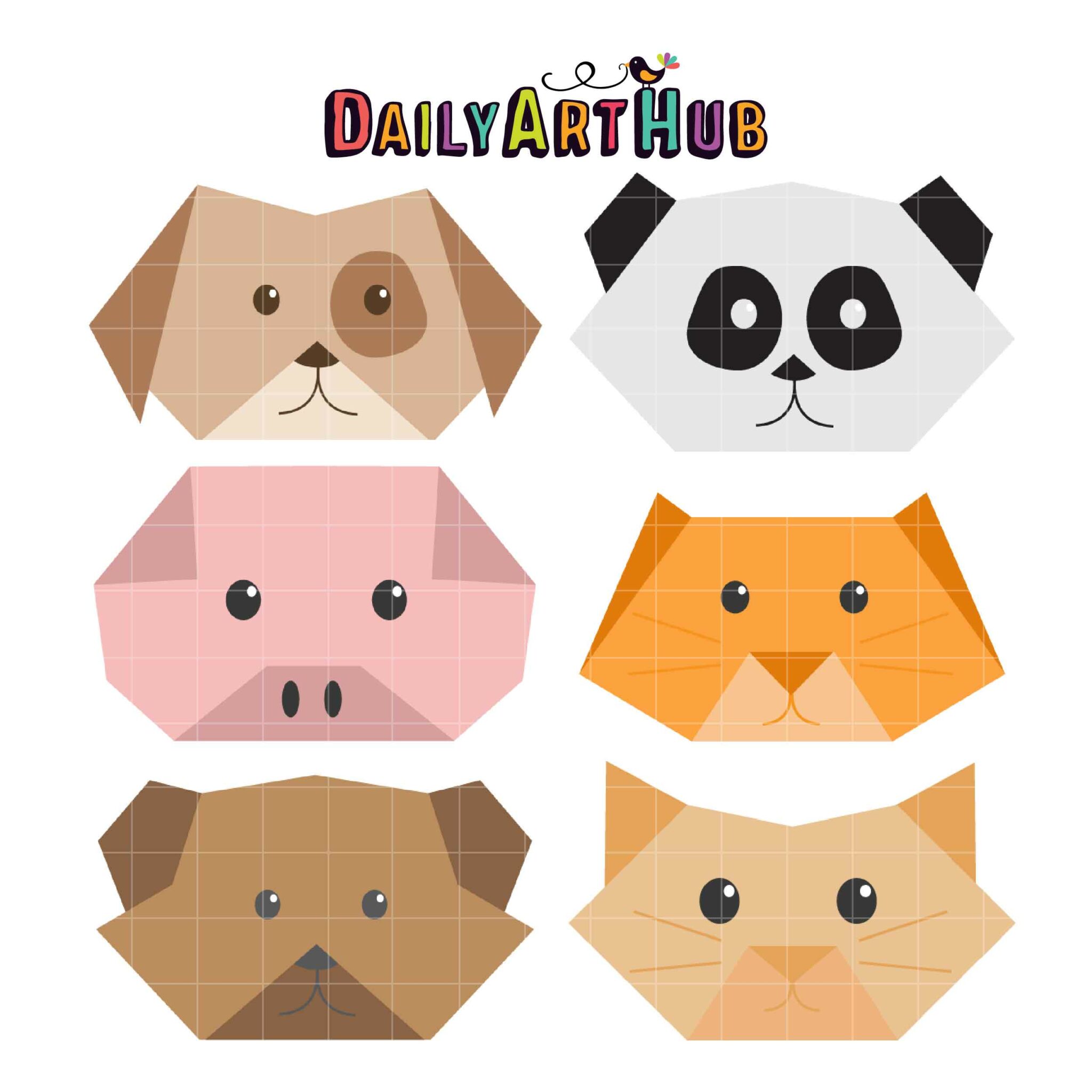 Cute Origami Animals Clip Art Set – Daily Art Hub // Graphics, Alphabets &  SVG
