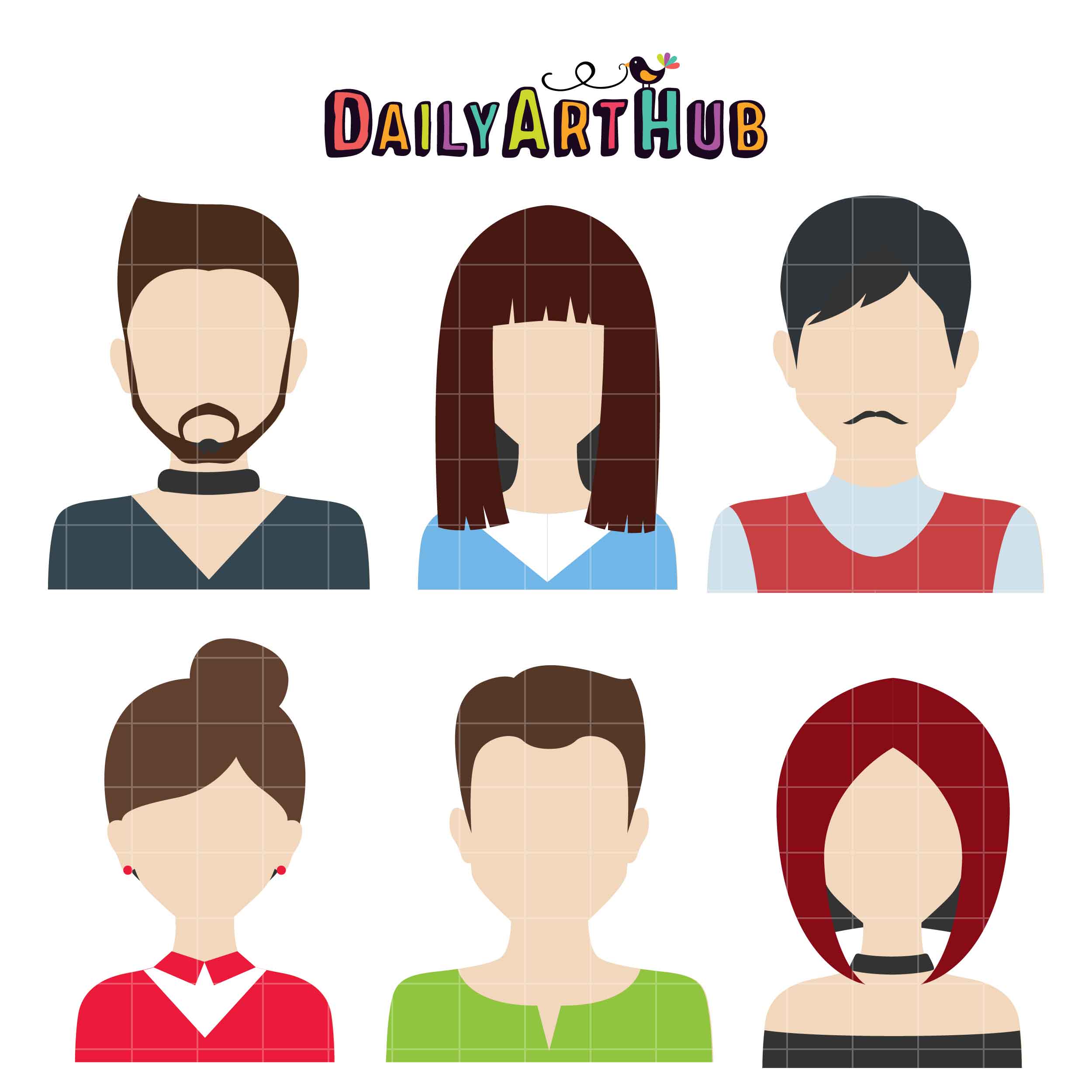 Human Avatars Clip Art Set Daily Art Hub Free Clip Art Everyday