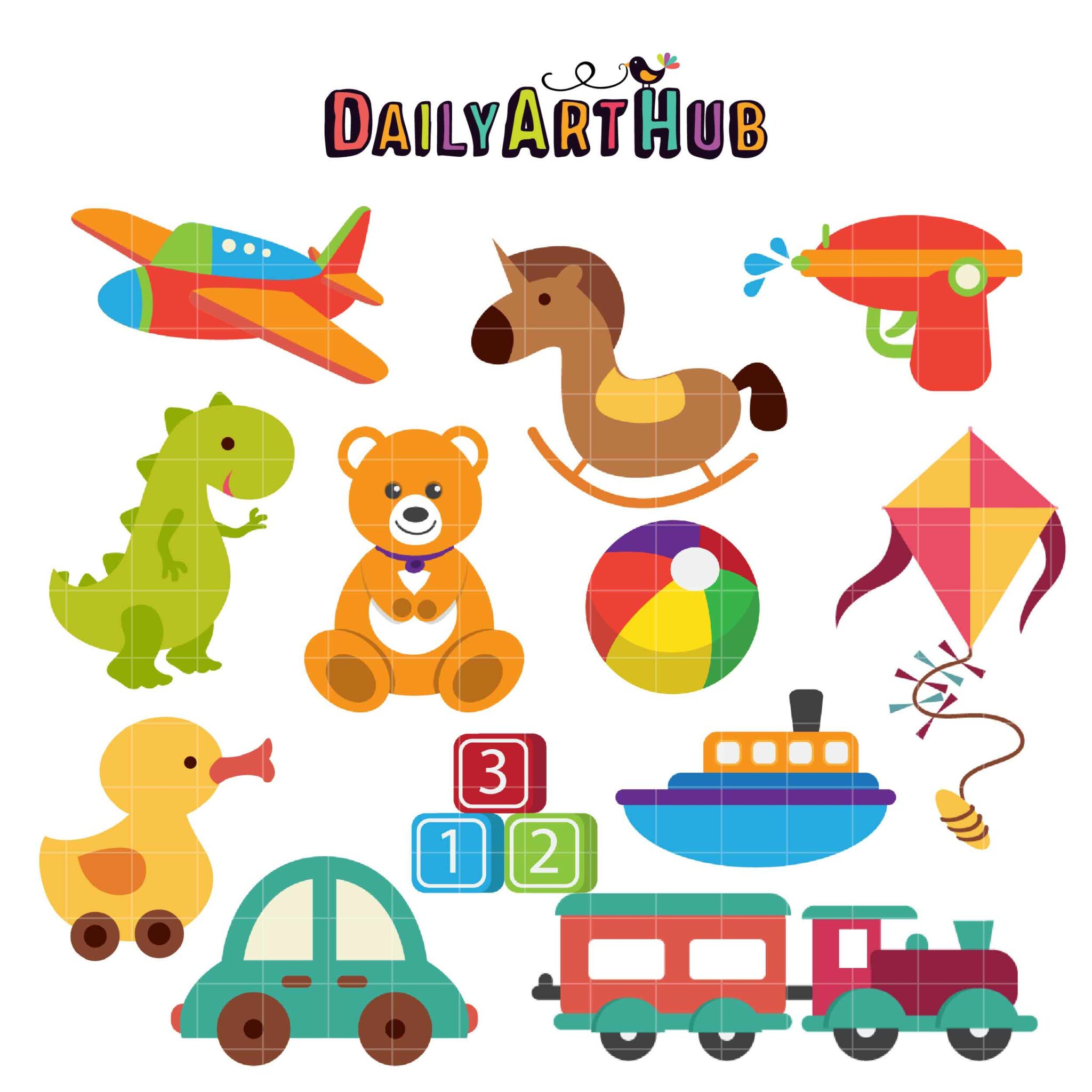 Kids Toys Clip Art Set – Daily Art Hub // Graphics, Alphabets & SVG